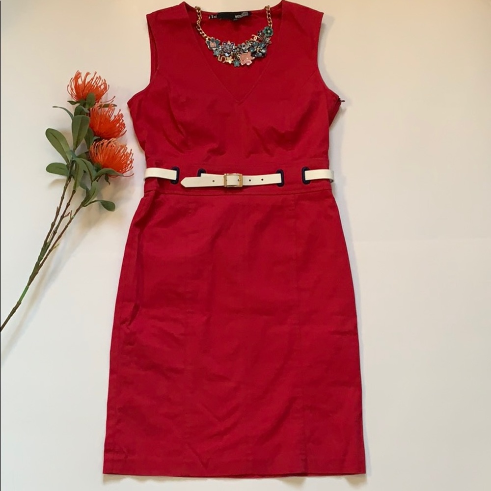 Vintage Love Moschino red pencil dress size S